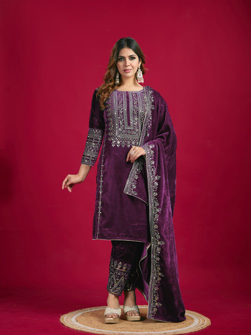 Ajia ~ Embroidery Work Suit Set