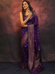 Violet Lady (Soft Art Silk Saree)