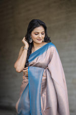 Load image into Gallery viewer, Teal Blue (Premium Kanjivaram Silk)
