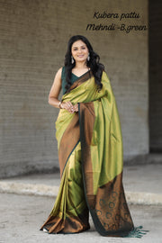 Bottle Green (Premium Kanjivaram Silk)