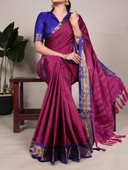 Tussar Magenta (Premium Art Silk)