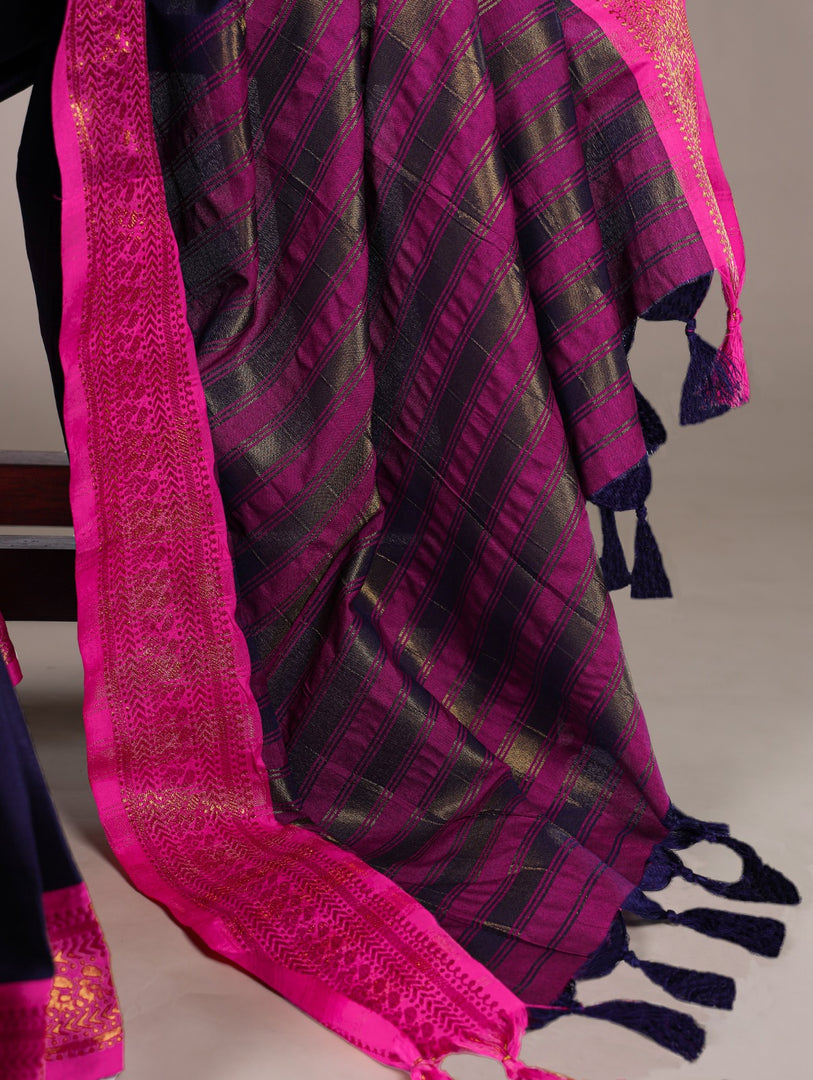 Tussar Magenta (Premium Art Silk)