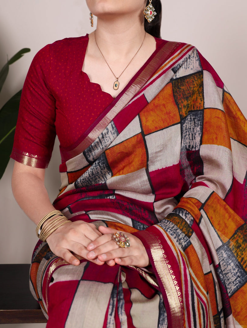 Danika - दानिका (Premium Viscose Chanderi)