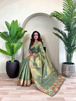 Load image into Gallery viewer, Bhakti (Premium Tissue Silk)
