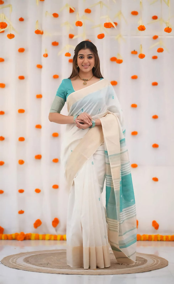 Kendhi - കേന്ധി (Traditional Onam Saree)