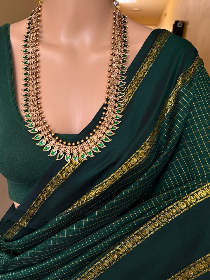 Pachai - பச்சை (Premium Handloom Gadwal Silk Cotton)