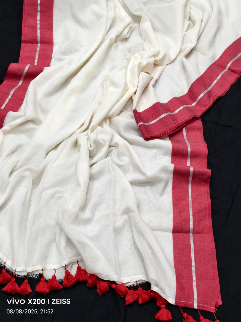 Pinkish Red Mul (Premium Mul Cotton)