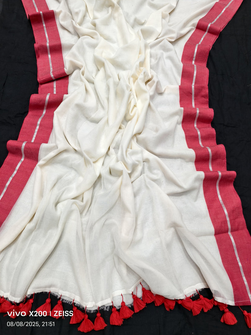 Pinkish Red Mul (Premium Mul Cotton)