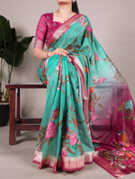 Load image into Gallery viewer, Floral Printed (Premium Tussar Silk)
