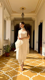 Load image into Gallery viewer, Chandani ~  Chikankari Kurti  Suit Set
