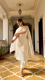 Load image into Gallery viewer, Chandani ~  Chikankari Kurti  Suit Set
