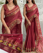 Load image into Gallery viewer, Ajrakh Patola Jacquard (Premium Jacquard Silk)