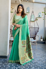 Load image into Gallery viewer, Elegant Paithani (Premium Quality Cotton Silk)