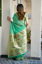 Load image into Gallery viewer, Elegant Paithani (Premium Quality Cotton Silk)