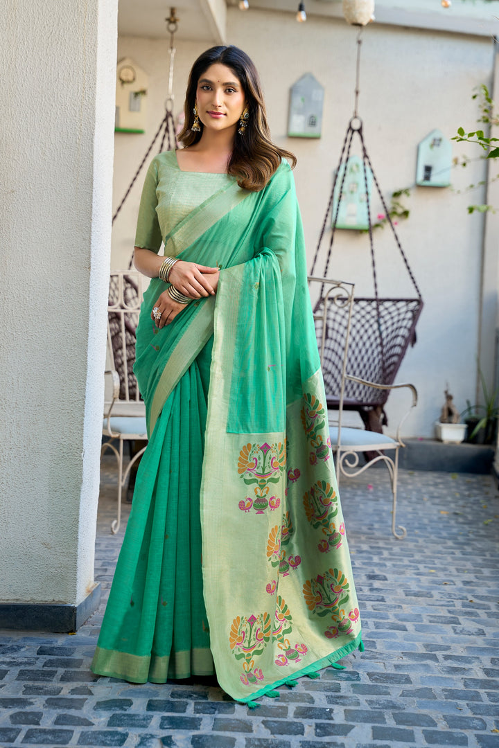 Elegant Paithani (Premium Quality Cotton Silk)