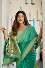 Load image into Gallery viewer, Elegant Paithani (Premium Quality Cotton Silk)