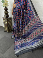 Load image into Gallery viewer, Ajrakh Satin (Premium Ajrakh Party Wear Satin Silk)