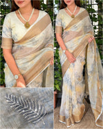 Load image into Gallery viewer, Glass Organza (Premium Party Wear Organza Saree)