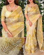 Load image into Gallery viewer, Glass Organza (Premium Party Wear Organza Saree)