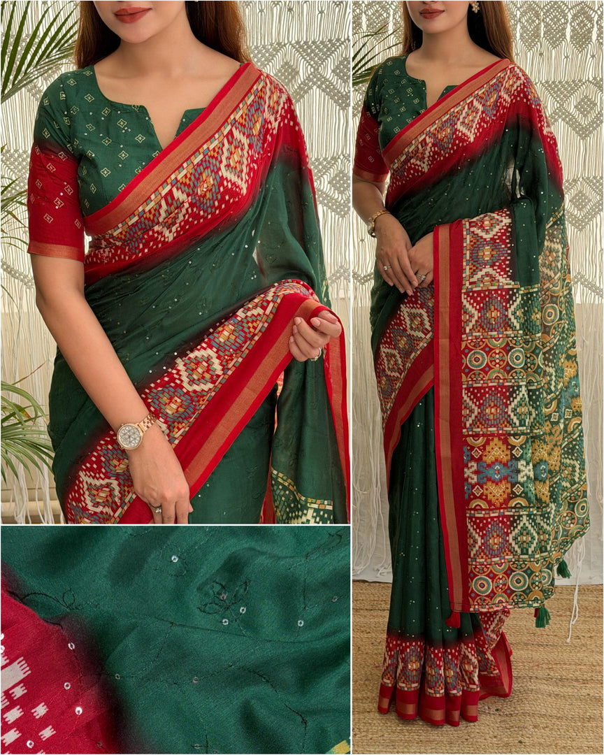 Ajrakh Patola (Premium Silk Cotton)