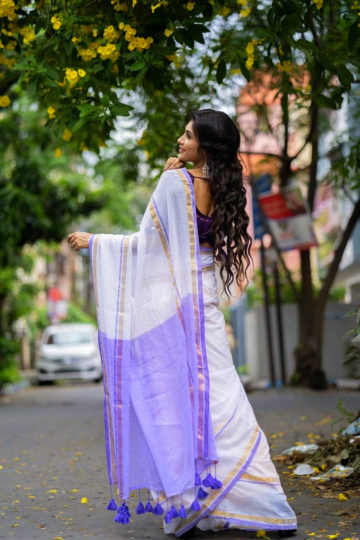 Purple and Gold (Premium 120 Count Mul Cotton)