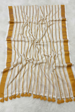 Load image into Gallery viewer, White and Gold (Premium 120 Count Soft Mul Cotton)