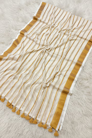 White and Gold (Premium 120 Count Soft Mul Cotton)