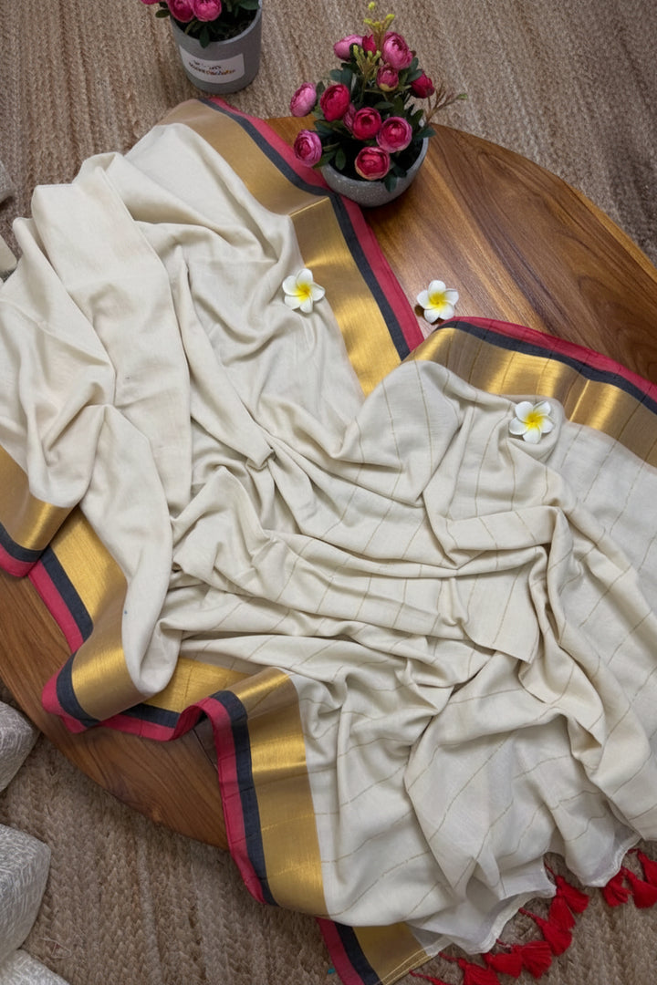 Red and Gold (Premium 120 Count Soft Mul Cotton)
