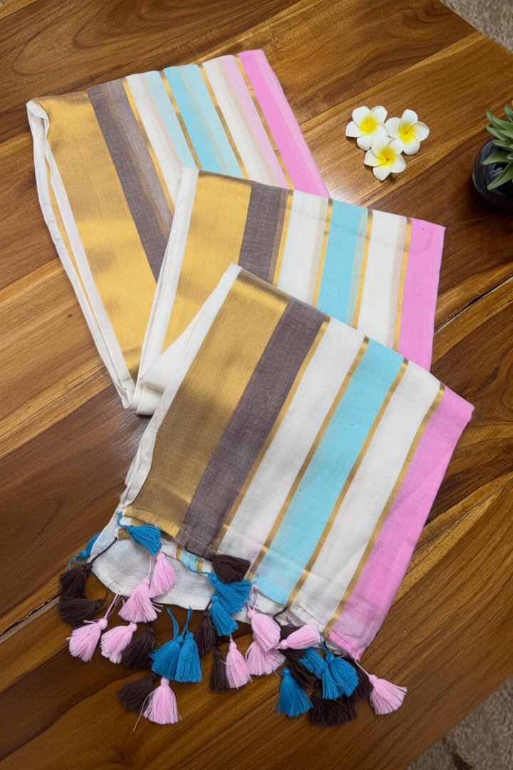 Golden Lines(Premium 120 Count Soft Mul Cotton)