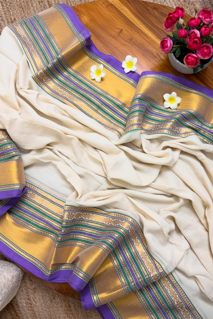 Violet and Gold(Premium 120 Count Soft Mul Cotton)