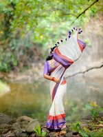 Load image into Gallery viewer, Purple and White (Premium 120 Count Soft Mul Cotton)