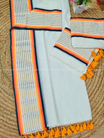 Load image into Gallery viewer, Orange and Black Stripes(Premium 120 Count Soft Mul Cotton)