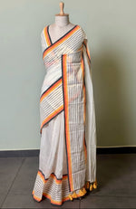 Load image into Gallery viewer, Orange and Black Stripes(Premium 120 Count Soft Mul Cotton)