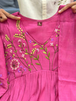 Load image into Gallery viewer, Pink(Mul Chanderi Suit Set)