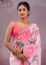 Load image into Gallery viewer, Pink Floral (Premium Chinon Silk)

