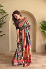 Load image into Gallery viewer, Kalamkari (Premium Soft Art Silk Saree)
