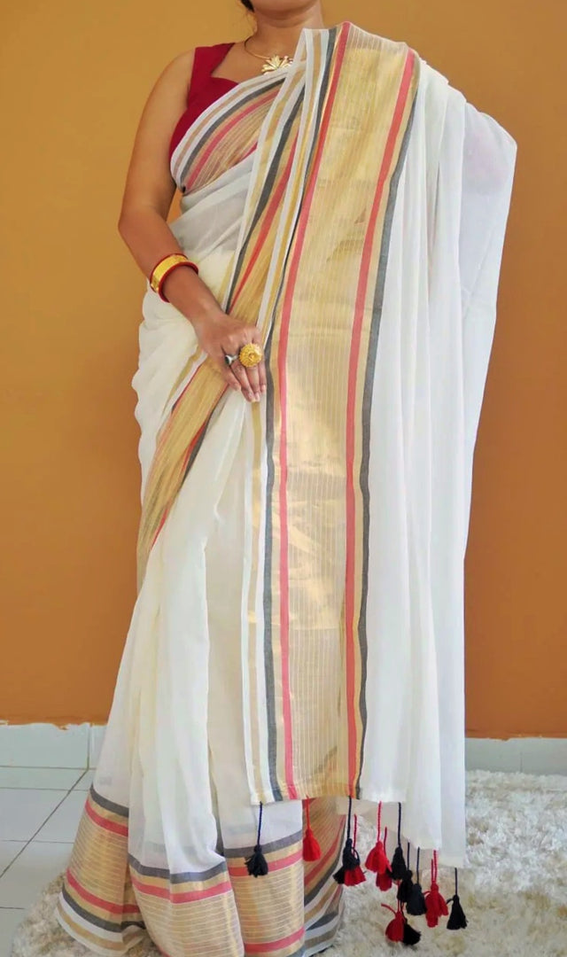 Jalmika - ജല്മിക (Premium 120 Count Kerala Onam Mul Cotton)