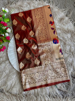 Load image into Gallery viewer, Meena Paithani silk (Premium Quality Paithani Silk)