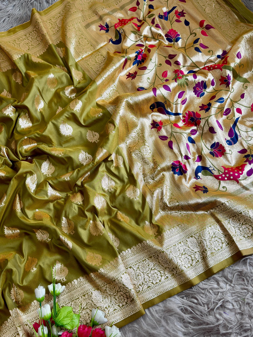 Meena Paithani silk (Premium Quality Paithani Silk)