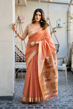 Load image into Gallery viewer, Elegant Paithani (Premium Quality Cotton Silk)