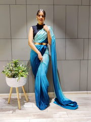 Blue Skie (1 Minute Ready To Wear Saree)