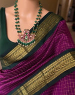 Load image into Gallery viewer, Subham - शुभम (Premium Checked Handloom Gadwal Silk Cotton)