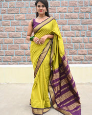 Vishalini -  विशालिनी (Premium Handloom Gadwal Silk Cotton)