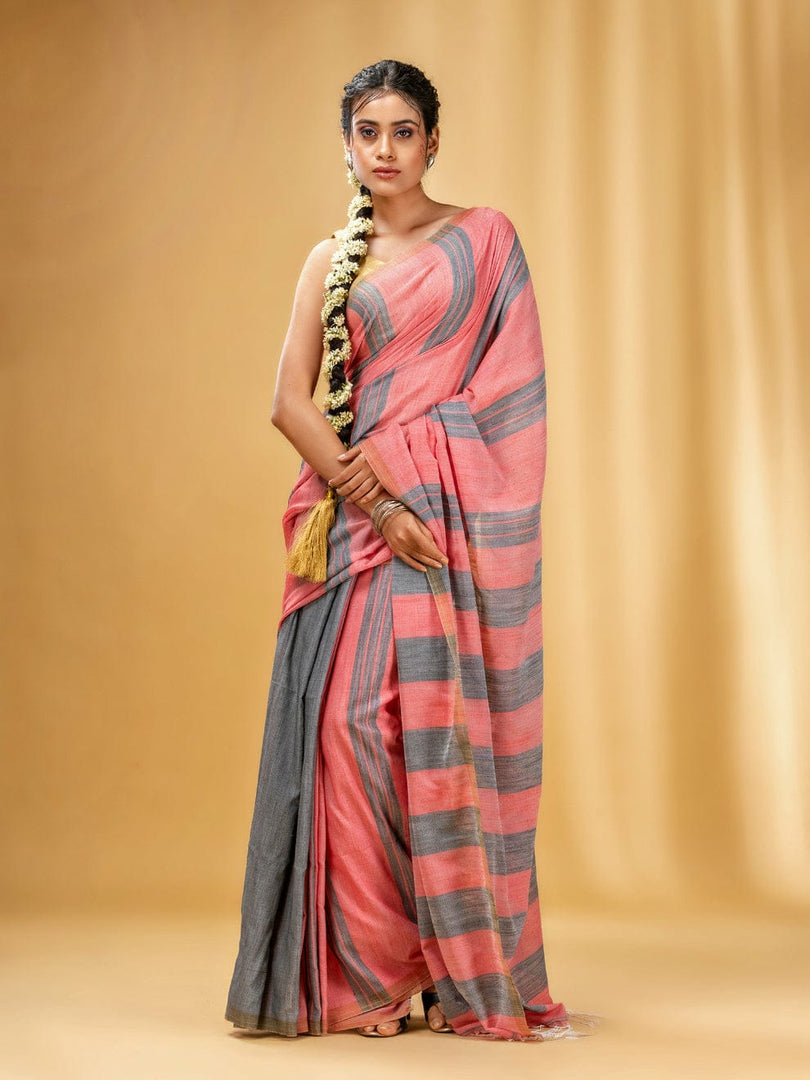 Peach and Grey Stripes