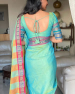 Load image into Gallery viewer, Peacock Teal (Premium Narayanpet Handloom Pure Cotton)
