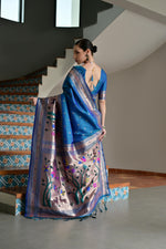Load image into Gallery viewer, Banarasi Silk Paithani (Premium Quality Silk)