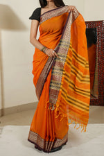 Load image into Gallery viewer, Bright As Orange (Narayanpet Handloom Cotton)
