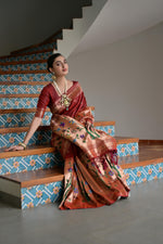 Load image into Gallery viewer, Banarasi Silk Paithani (Premium Quality Silk)