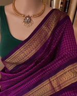 Load image into Gallery viewer, Yashika Checked - यशिका (Premium Checked Handloom Gadwal Silk Cotton)