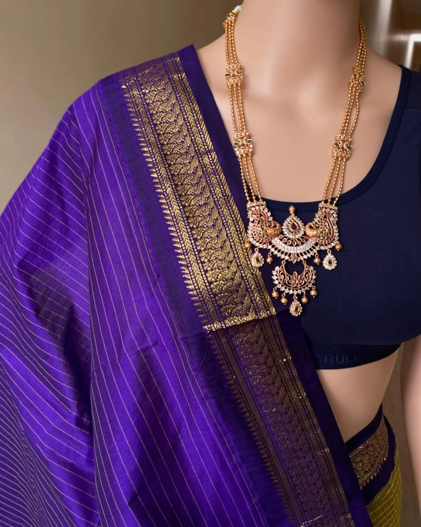 Lekha - लेखा(Premium Handloom Checked Gadwal Silk Cotton)